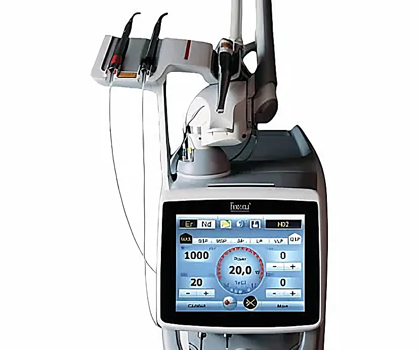 The dental laser unit at Charlottesville Dental Care, with its touchscreen control panel