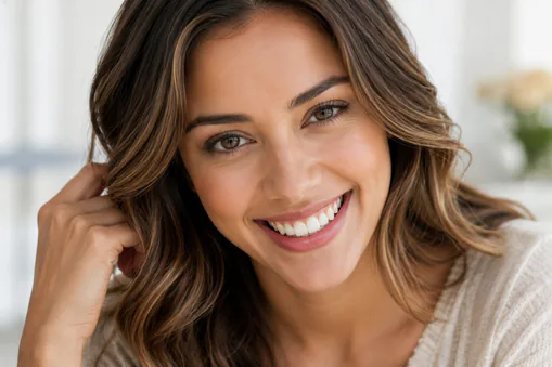 A smiling young woman