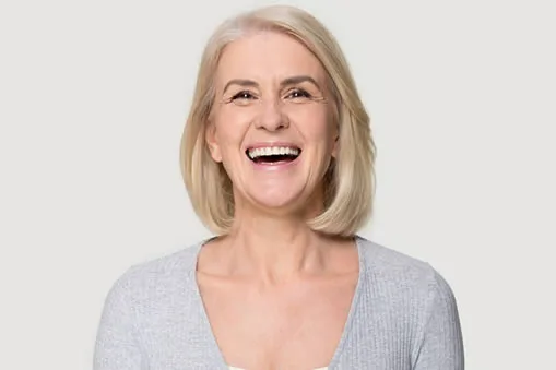 mature woman happy smiling